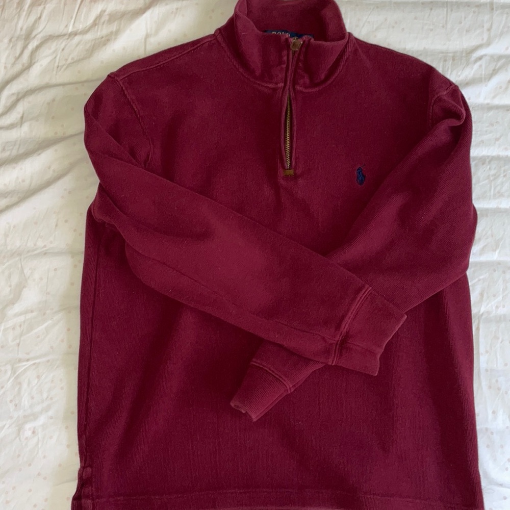 Ralph Lauren Burgundy quarter zip